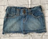 women 8 distressed mini denim jean skirt blue Photo 0