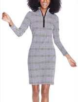 J. McLaughlin  Bedford Aspen Glenn Plaid dress Cream Black Navy Size Small Photo 0
