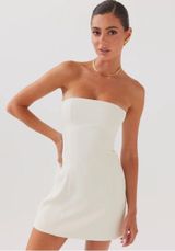 Ayanna Strapless Mini Dress Ivory Peppermayo Photo 0