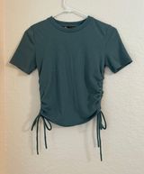 ZARA Blue Crop Top Photo 0
