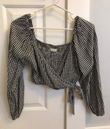 Aeropostale Checkered Wrap Top Photo 0