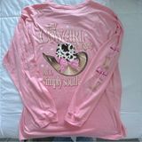 Simply Southern “Half Cowgirl - Half Girly” size M. Tshirt. Pink Photo 0