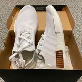 Adidas White NMDs with Gold siding Photo 0