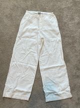 Target White Linen Pants Size XS Photo 0