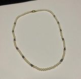 Monet Women’s Signed  Beaded Necklace Gold Tone Faux Pearl Bead Photo 0