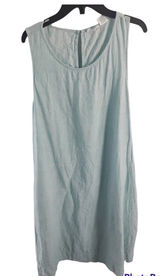 Sigrid‎ Olsen Linen Dress Small Sleeveless Knee Summer Shift Beach Vacation Boho Photo 0