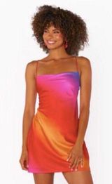 SHOW ME YOUR MUMU Dani Mini Dress In Sunset Ombré Photo 0