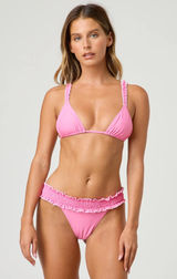 Pink Ruched Bikini Set Photo 0