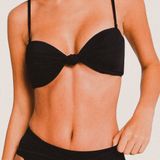 Good American Women's Sexy Twist Knotted Bandeau/Strap Bikini top large Photo 0