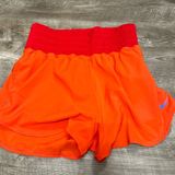 Nike NWT women’s orange and red high waisted elastic top shorts w pockets Photo 0