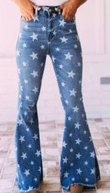 Cello Star Print Bell Bottoms Photo 0