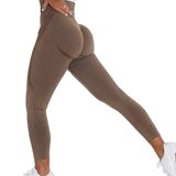 Seamless Contour Leggings Brown Medium New Photo 0