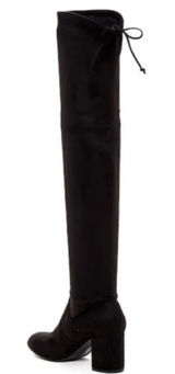 Charles By Charles David Velvet Over the Knee Heeled Boots in Black Size 8 Photo 0