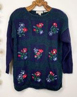 Vintage Chunky Hand Knit Sweater Size L Photo 0