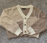 Love Tree Cropped Sweater Knit Cardigan  Photo 0