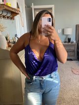 EXPRESS purple body suit Photo 0