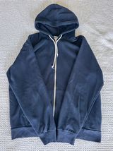Navy Blue Zip Up Hoodie Photo 0