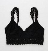 Softest Lace Classic Black Lace Bralette Size Small Photo 0
