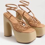 Sam Edelman Gia Platform Heel Strap Up Sandal Nude Photo 0