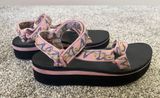 Women’s Teva Universal Flatform Platform Strappy Sandal Ziggy Rose Tan Size 10 Photo 0