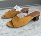 Universal Thread Yellow Suede Slip On Mules Photo 0