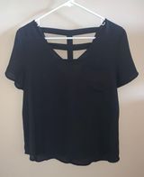 Lily White Black Top With Cutout Back Photo 0