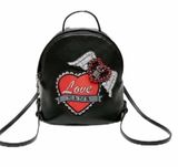 Betsey Johnson  Love Forever Mini Backpack, Black, Red Photo 0