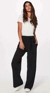 Noir Pant Black Dress Pants Elastic waist and tie LIKE NEW Photo 0