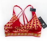 Adidas Farm Rio Sports Bra Womens XS Red Yellow Strappy Padded Medium Support Photo 0