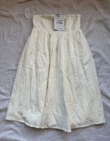 White Strapless Mini Dress Photo 0