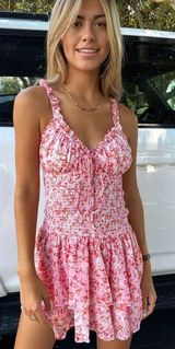 Isabelle's Cabinet East Hampton Red Floral Dress Photo 0