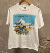 Vintage 1993 Sophos Military Plane Stearman PT-17 Single Stitch Graphic Tee M Photo 0