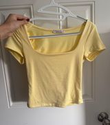 Marshall’s / TJMaxx /  Yellow Square Neck Short Sleeve Tee Shirt Top Photo 0