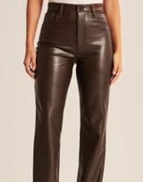 12th Tribe  Vegan Brown Leather Pants Photo 0