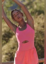 NWOT Free People Movement Righteous Runsie Size XS Pink Photo 0