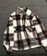 SheIn Plaid Print Drop Shoulder Jacket Photo 0