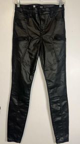 Kut From The Kloth Pants‎ Size 2 MIA High Rise Black Faux Leather  Skinny Emo Photo 0
