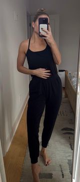 , space dye, black jumpsuit size medium Photo 0