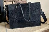 BEIS Work Tote Black Croc Photo 0