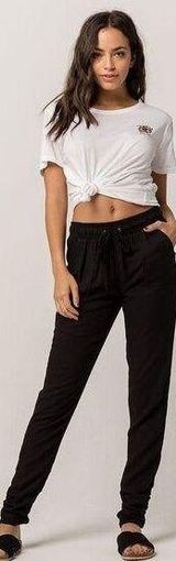 Rewash Women's Pull Up Drawstring Ruched Ankle Everyday Cargo Moto Jogger Pants Photo 0