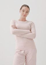 Pact Heathered Blush Fitted Long Sleeve T-shirt  Photo 0