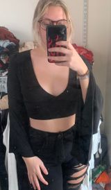 Black Crop Top Size M Photo 0