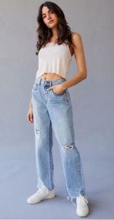 BDG High-Waisted Cowboy Jean Distressed Denim size 28 Urban Outfitters Photo 0