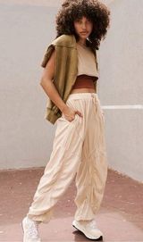 Free People Movement Full Court Ivory Jogger Pants Womens Size S Photo 0