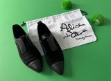 Alice + Olivia oxford shoes size 6 36 pointed toe flats black Photo 0