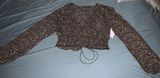 Charlotte Russe Leopard Long Sleeve Crop Top Photo 0