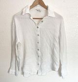 Princess Polly 100% Cotton Button Front Beachy Long Sleeve Top Photo 0