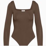 Aritzia babaton longsleeve square neck bodysuit Photo 0