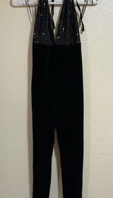 Bozzolo  Black Sequin Halter Jumpsuit Photo 0