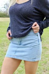 Denim Mini Skirt Photo 0